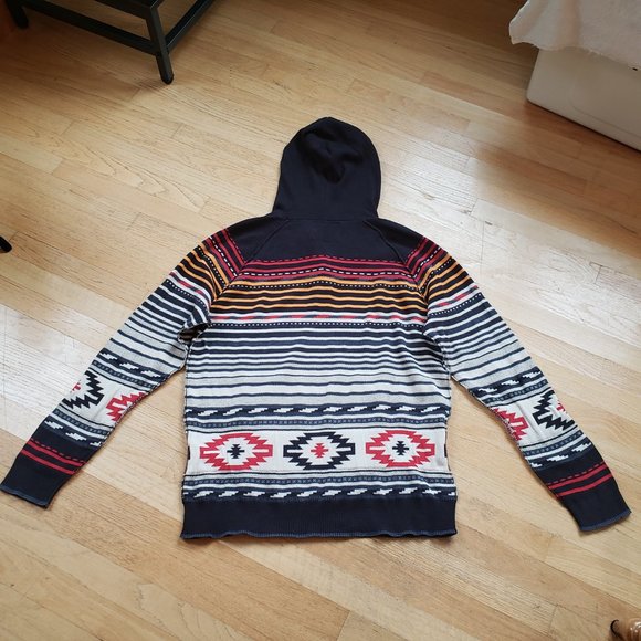 American Eagle Outfitters Men's Southwestern Hooded Sweater, Size: L - Picture 8 of 16